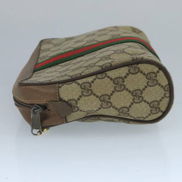 GUCCI GG Supreme Web Sherry Line Clutch Bag Pvc Beige 89 01 012 - Picture 4 of 16